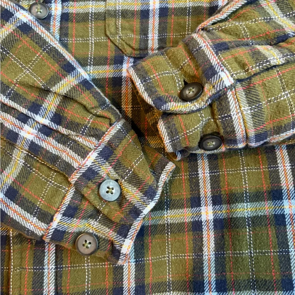 Levi's Olive Plaid Sherpa-Lined Button-Down Shirt - Picture 4 of 5
